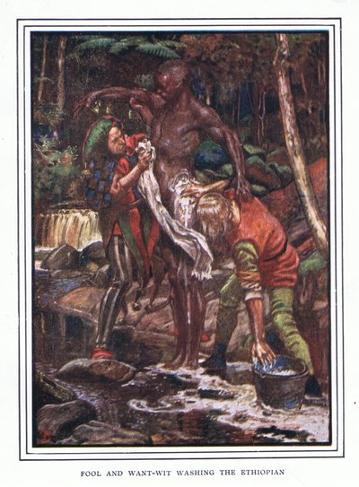 Fool and Want-Wit washing the Ethiopian by John Byam Liston Shaw